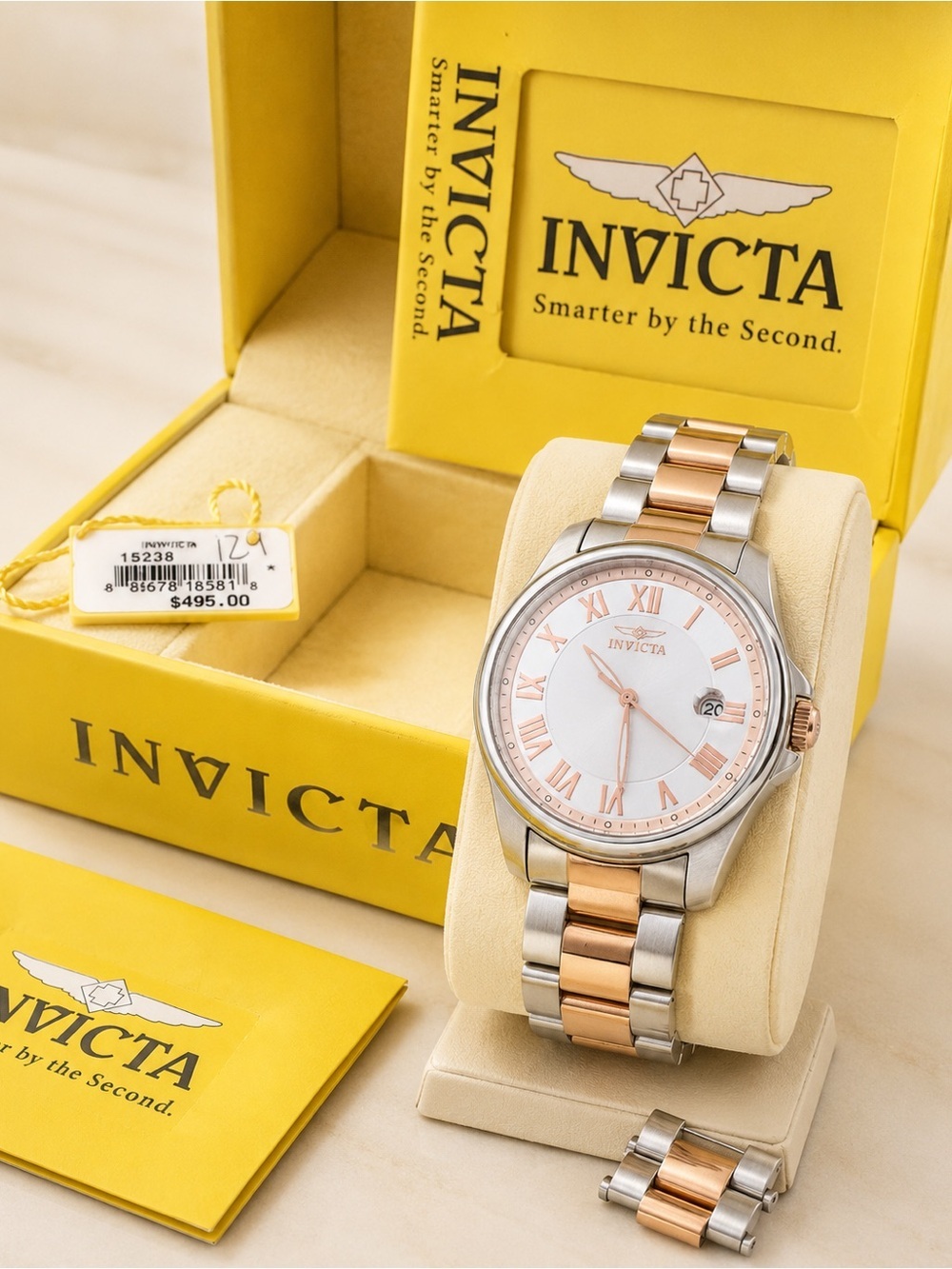 Invicta Two-Tone Women’s Watch with Original Box & Extra Links